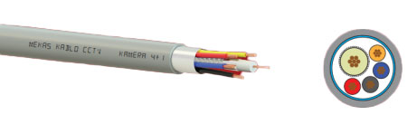 კაბელი გარე მონტაჟის CCTV 1+2 (MiniCoax + 2x0,50) - PE(300m) (40975)