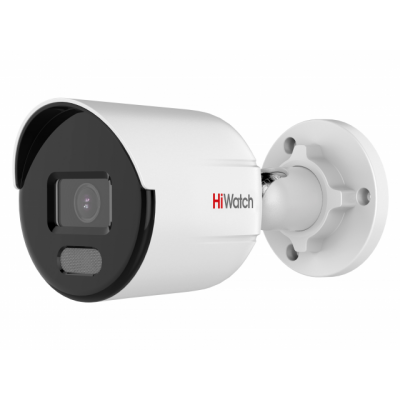 HiWatch DS-I250L(D) 2.8mm 2მპ გარე Bullet, ColorVu, IP67, მეტალი/პლასტმასი, White Light 30მ