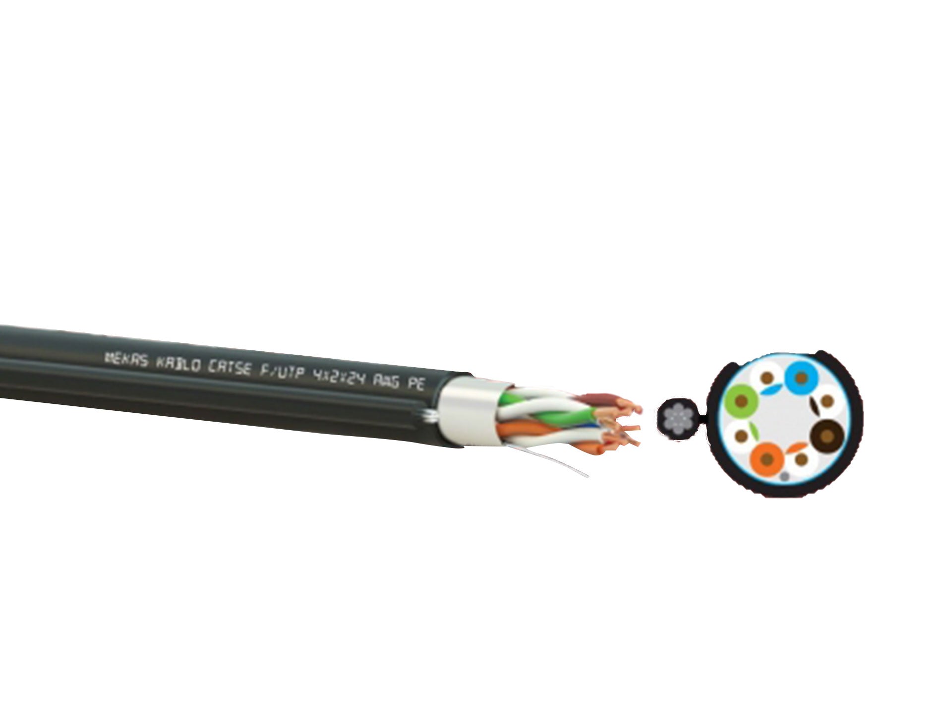 ქსელის კაბელი  (ჟელეთი) CAT 5e F/UTP 4x2x24 AWG-CU - PE - JELLY (z11442-j)