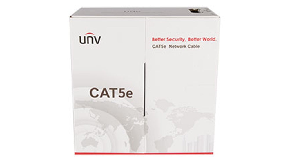 ქსელის კაბელი - Cat5e UTP 100% სპილენძი შიდა გამოყენების 305 მეტრი, UNIVIEW