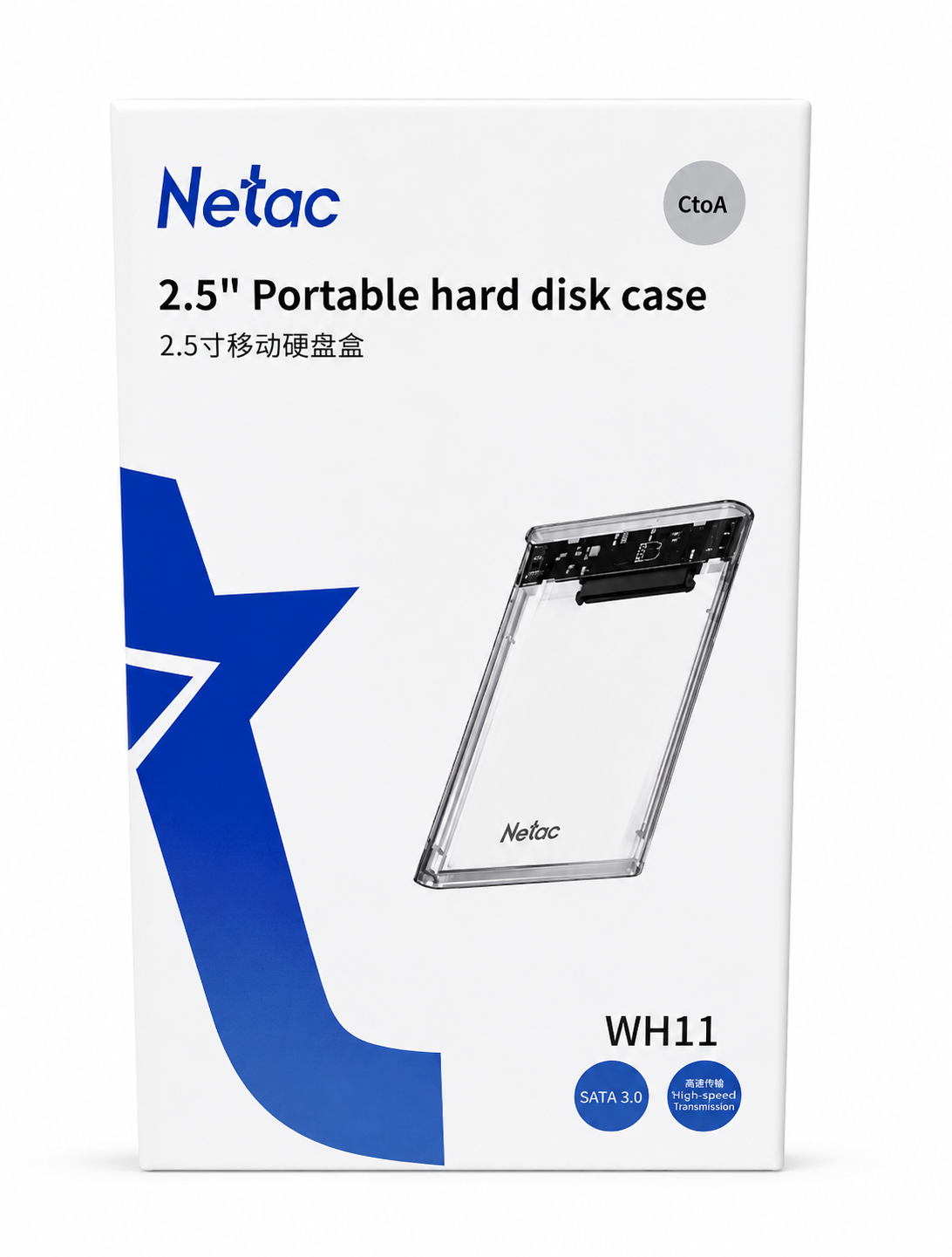 WH11, NETAC, USB Adapter, SATA to USB 3.0 External 2.5″ HDD/SSD Case.