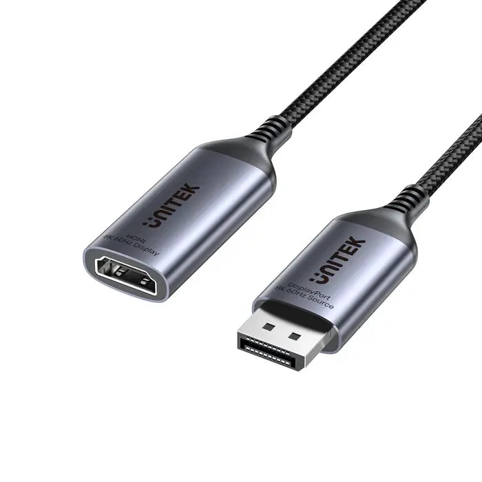 V1611A, UNITEK, Adapter, DisplayPort to HDMI Female Adapter 8K 60Hz .