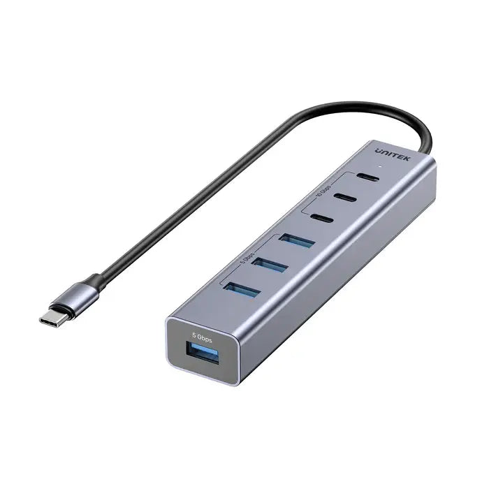 H1335A, UNITEK, USB HUB, 7-in-1 USB-C 10Gbps Hub (3*USB-C 10Gbps+ 4*USB-A 5Gbps).