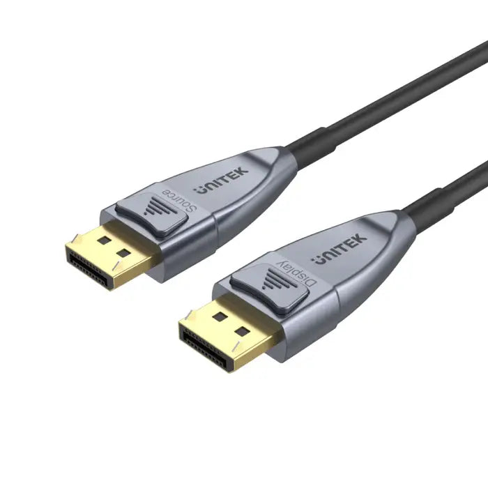 C1617GY, UNITEK, DP1.4 Active Optical Cable, Space Grey 15M..