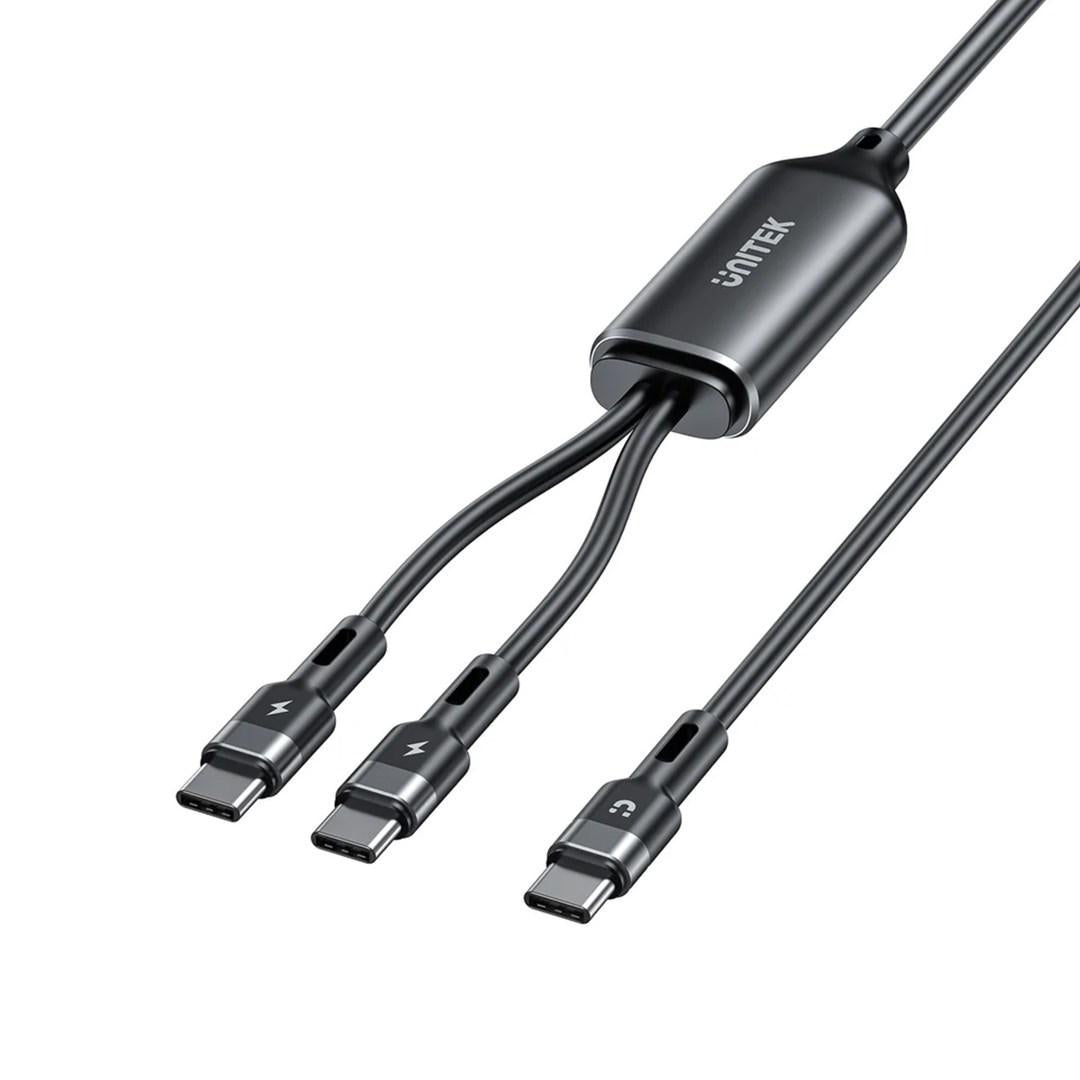 C14146A, UNITEK, Cable, PD100W 2-in-1 USB-C Charging Cable 1.8M .
