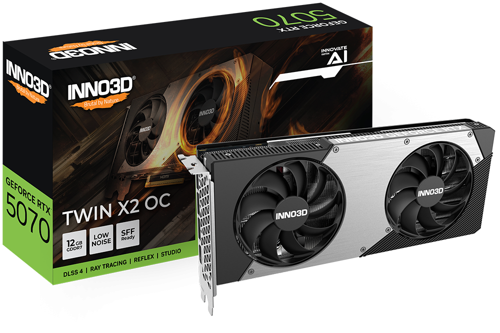 INNO3D GeForce RTX™ 5070 TWIN X2 OC 12GB GDDR7