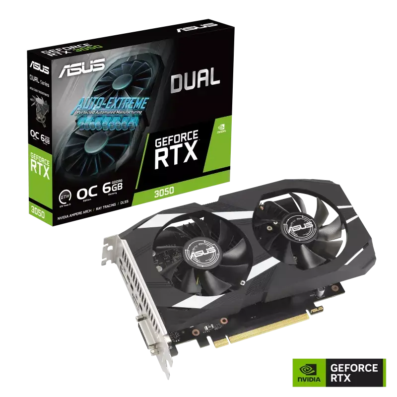 ASUS Dual GeForce RTX™ 3050 OC Edition 6GB GDDR6