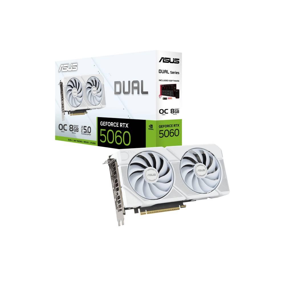 ASUS Dual GeForce RTX™ 5060 White OC Edition 8GB GDDR7