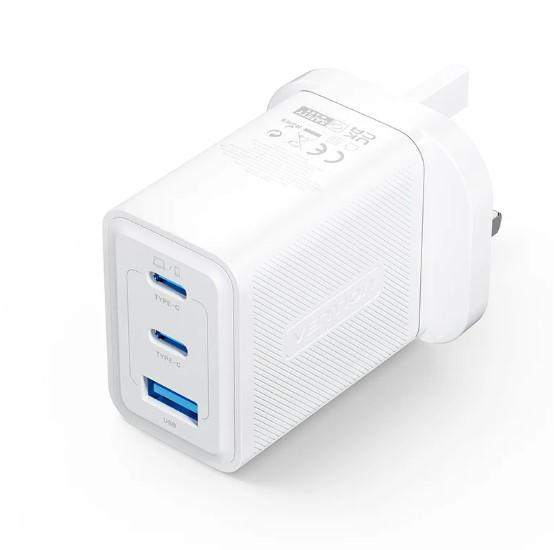 FERW0-EU 3-Port, VENTION, Power Supply, 3-Port USB (C + C + A) GaN Charger (65W/65W/30W) EU-Plug White.
