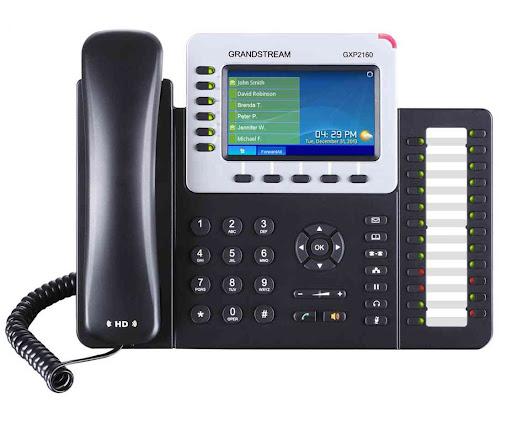 GXP2160 Grandstream Enterprise IP Telephone: 6-line Enterprise HD IP Phone; 480x272 TFT color LCD