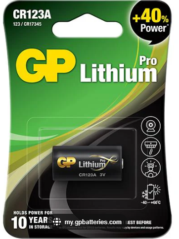 PCL123A136, GP, Battery, CR123A, Lithium Pro .