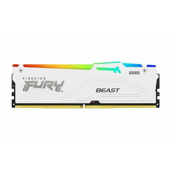 Kingston, FURY Beast White (RGB) EXPO RAM 16GB DDR5 5600MT/s CL36 DIMM.