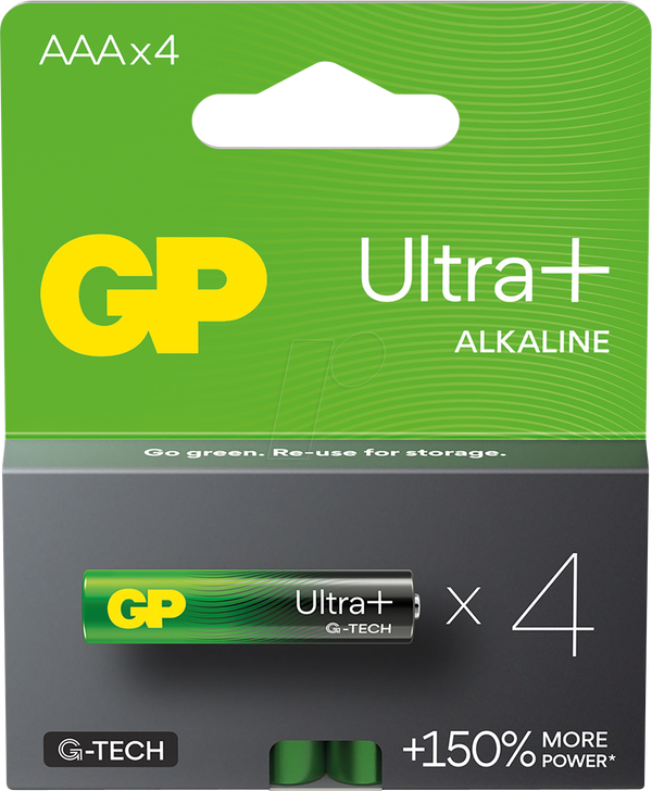 PCA24UP178, GP, Battery, AAAx4, 1.5V, LR03, Ultra Alkaline.