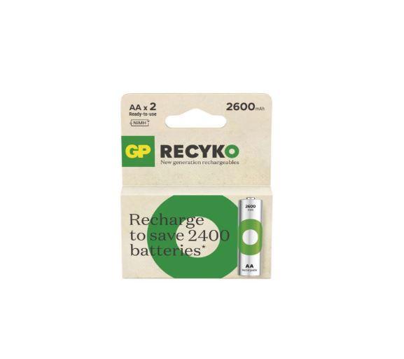 GPRHC272E045, GP, Battery, AAx2 Rechargeable, NiMH 1,2V 2600mA .