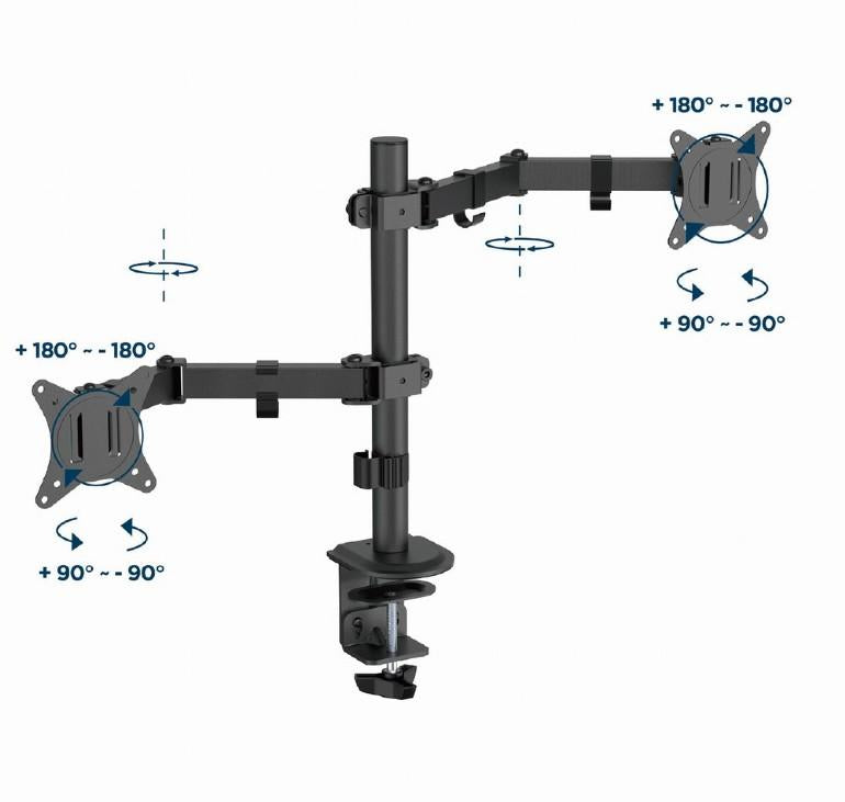 GEMBIRD, MA-D2-03 double monitor arm, 17”-32” 8716309128155.