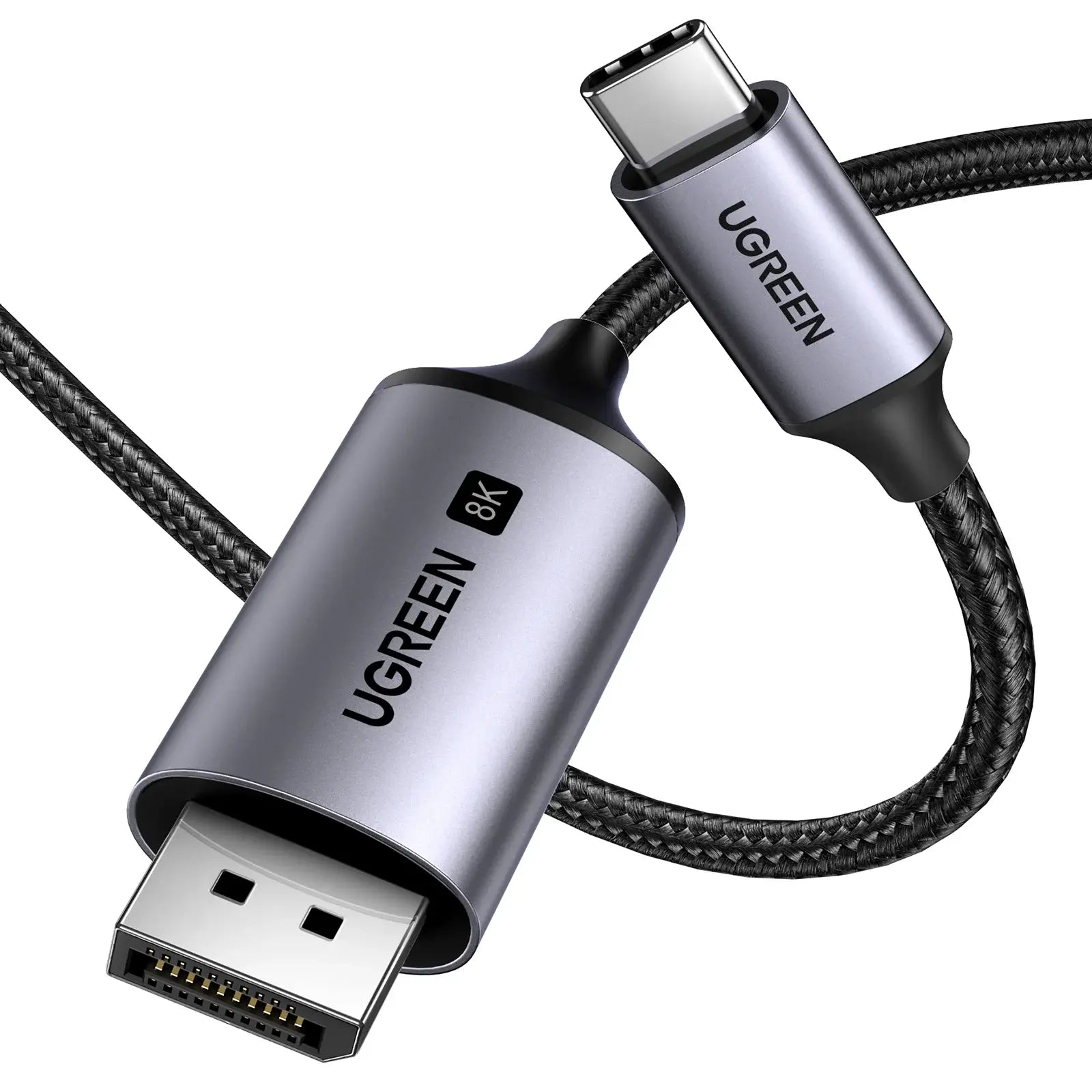 UGREEN CM556 (25158), Type C to DisplayPort, 2m, Black/Grey