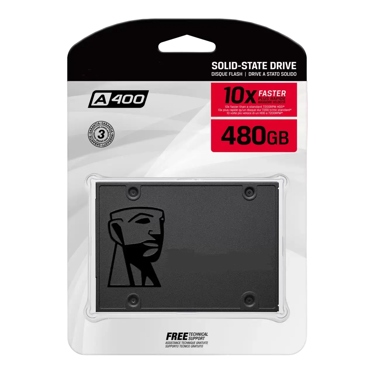 Kingston, 480GB A400 SATA3 2.5 SSD.