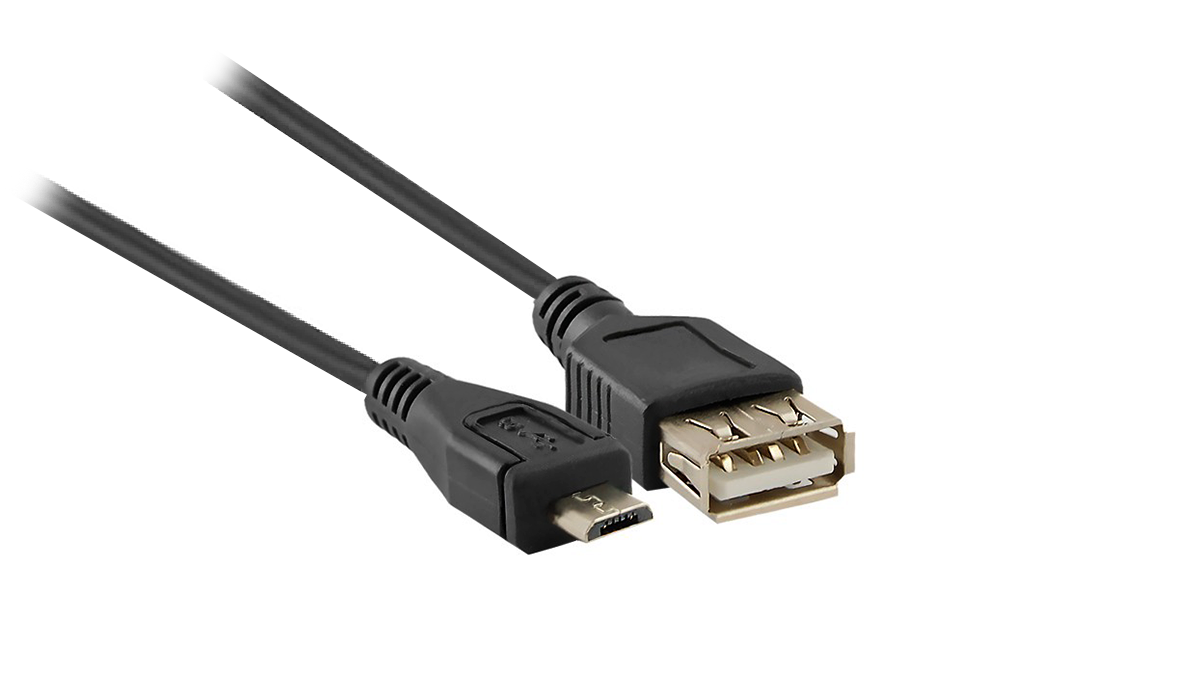 KDUSB2002-1M, KINGDA,  USB 2.0 A female to micro B 5Pin male cable,CU ,1M
