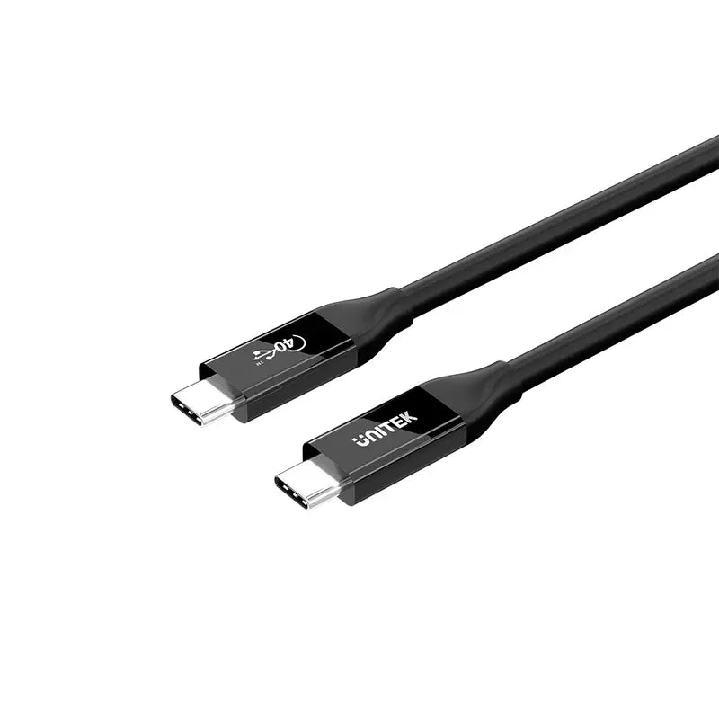C14100ABK01-2M UNITEK 2M Full Featured USB4 CM To USBC Cable 40Gbps/8K 60Hz/240W