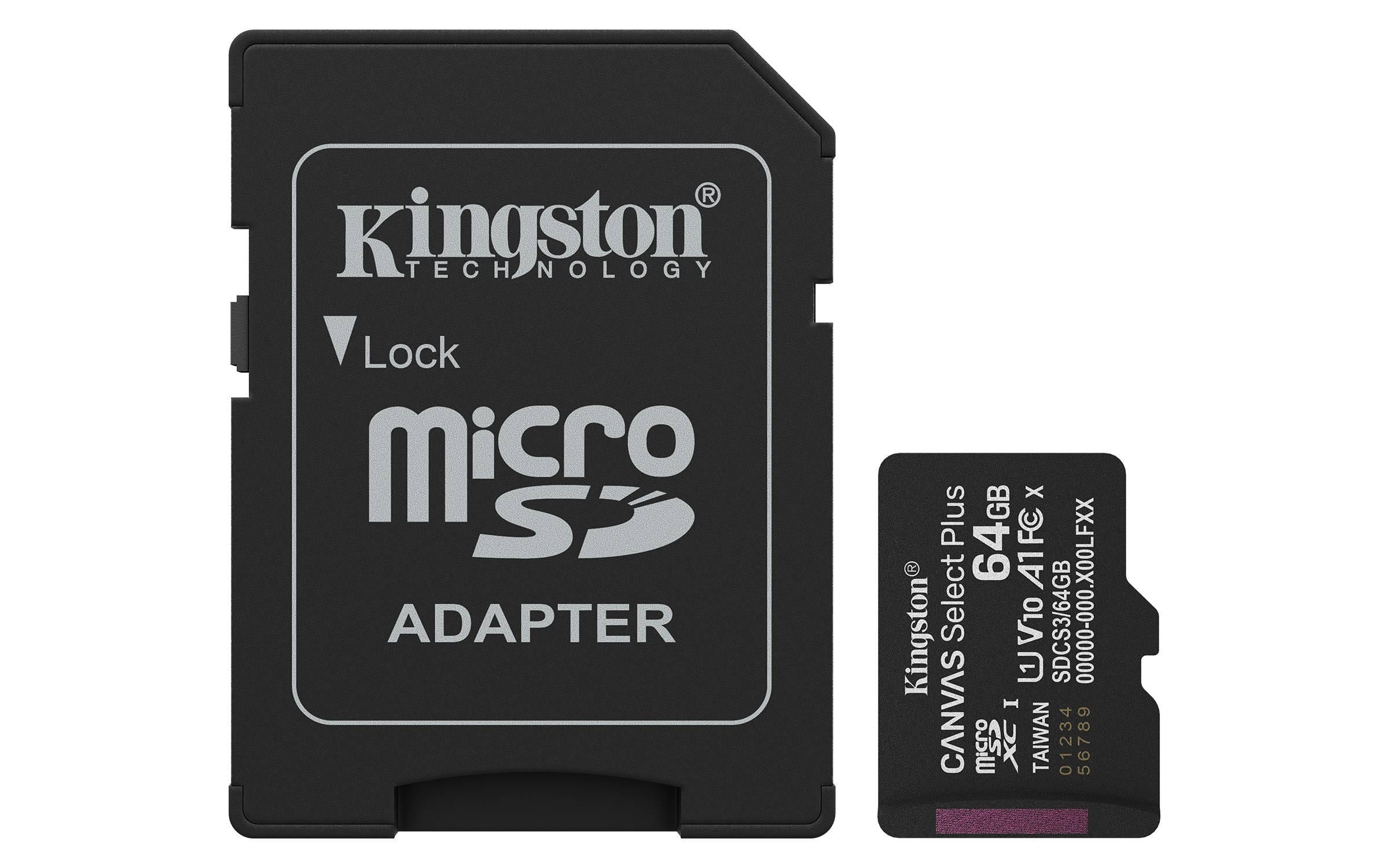 Kingston,SDCS3, 64GB, Canvas Select Plus Memory Card
