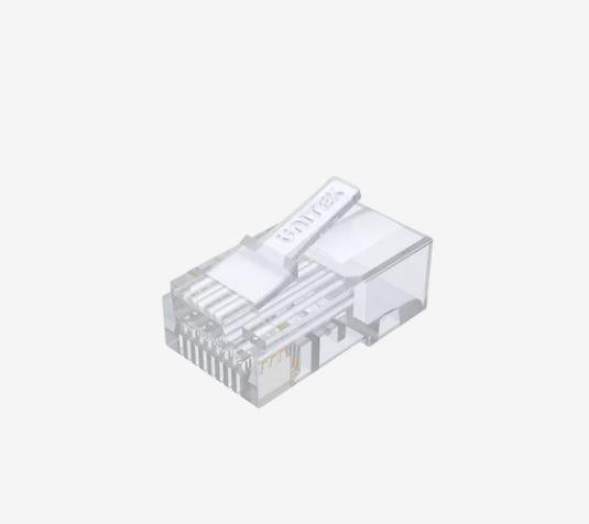 OT1091ATP01, UNITEK, Connector, UTP CAT6 RJ45 8P8C Pass Through Connector, 100pcs/box, 1µ gold-plated contacts, Transparent