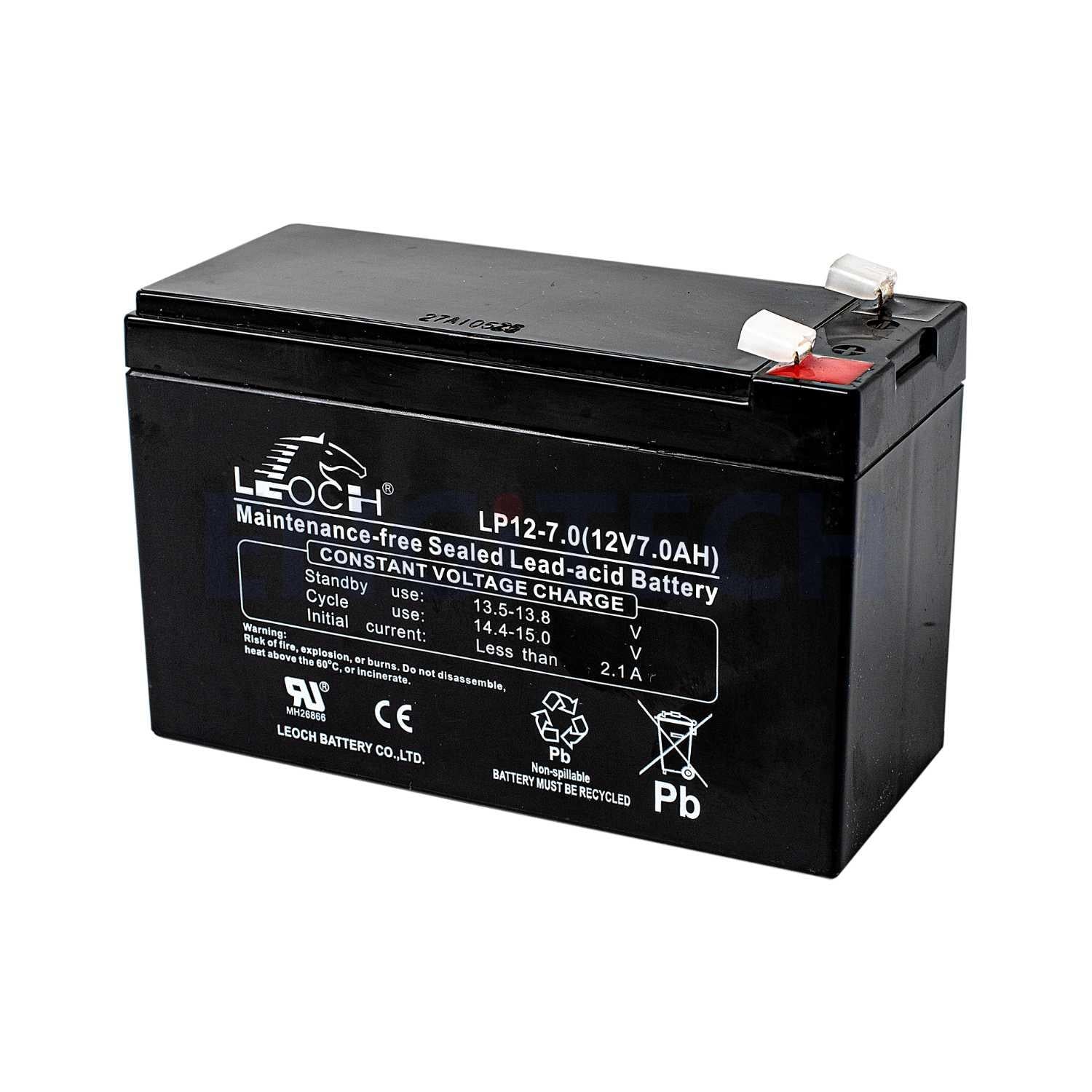 LEOCH, LP12-7.0, 12V 7.0Ah Rechargeable