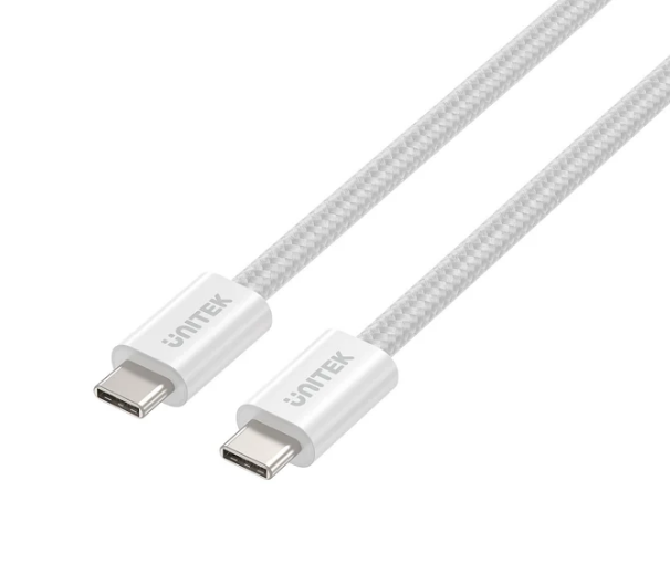 C14141AWH01-1M, UNITEK, 1M, 100W Magnetic USB-C Charging Cable, White.