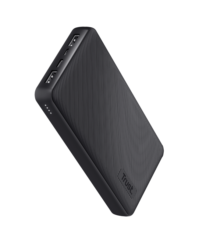 TRUST, 24678 , Power Bank, PRIMO ECO 10000 USB-C micro-USB.3.0A/15W, Black.