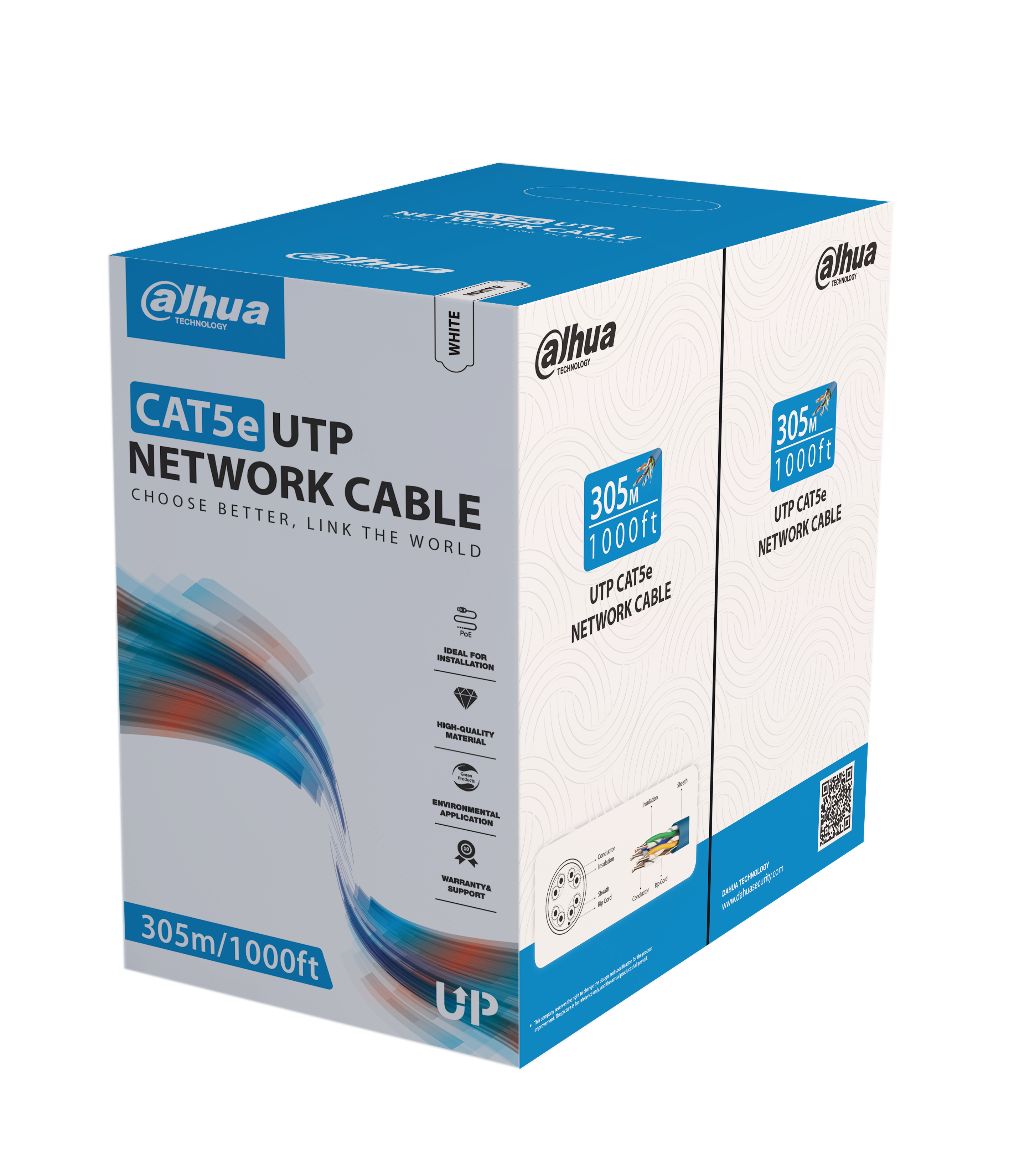 PFM920I-5EU-C კაბელი UTP Cat5e, PVC გარსი, 0.50mm±0.01mm (24AWG), Oxygen free copper 99.97% #581812